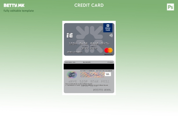 Модерен стил шаблон за мастер картички Ирска Алстер Банка Ирска